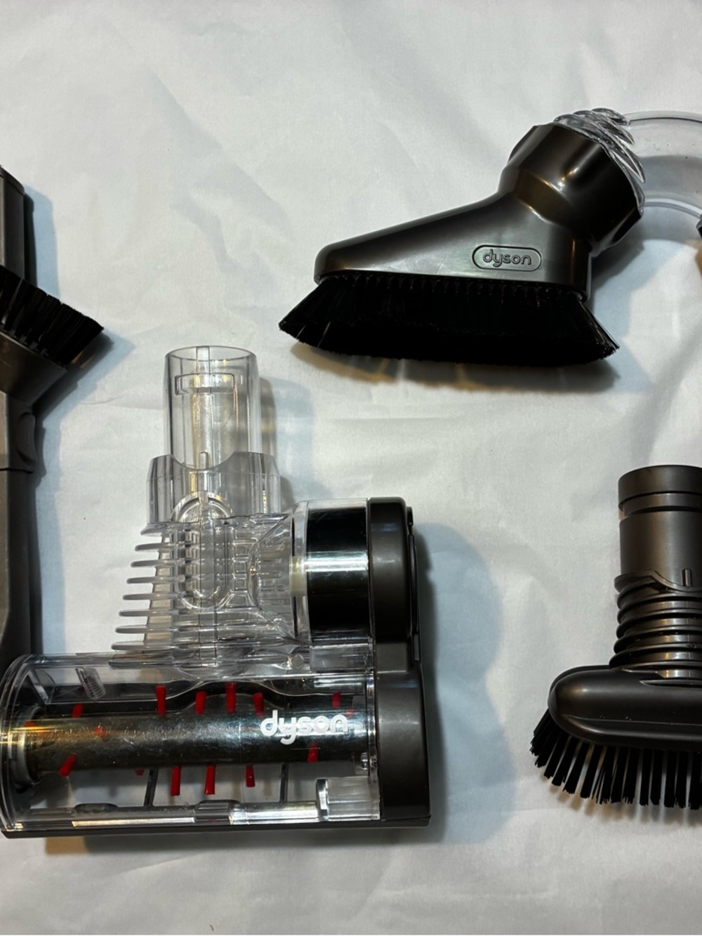 Dyson Brush Tool Set in Clear and Charcoal with Black Bristles